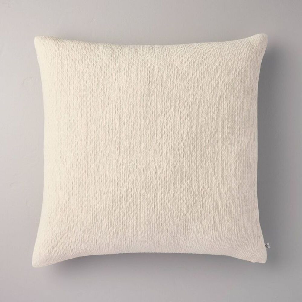 26"x26" Micro Diamond Textured Euro Pillow Cream - Cream